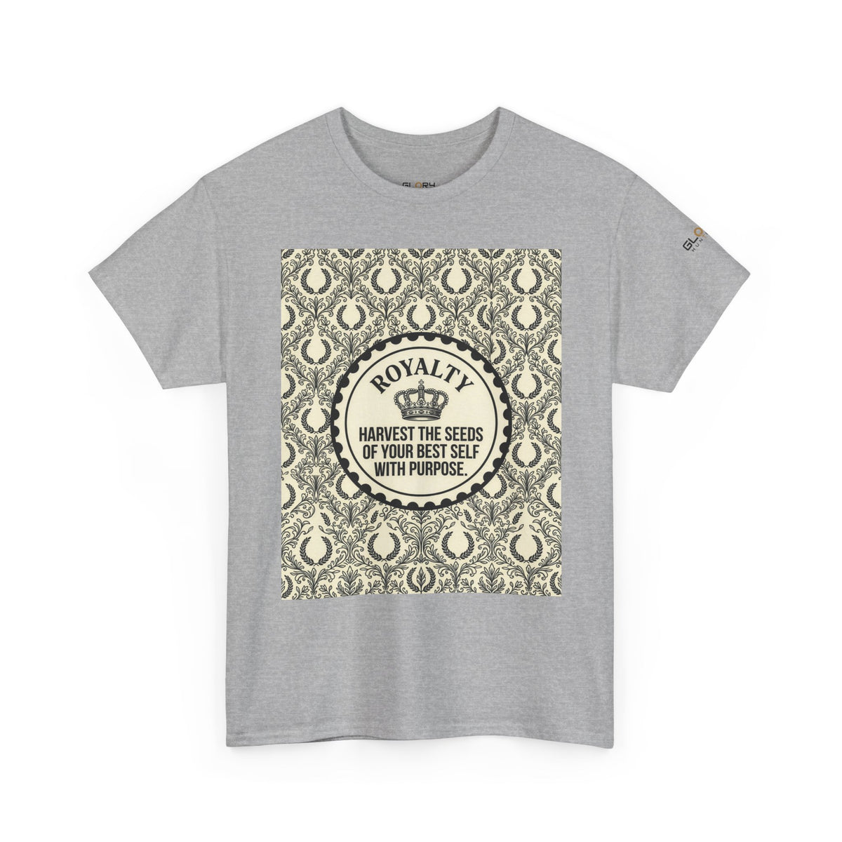 Royalty Harvest Tee — "Harvest the Seeds of Your Best Self with Purpose" Cotton Shirt