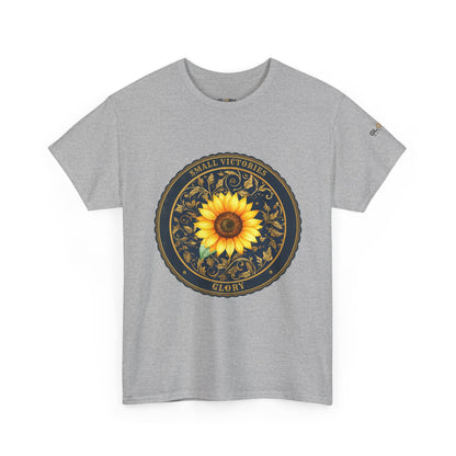 Sunflower Crest Tee — "Small Victories" Graphic T-Shirt