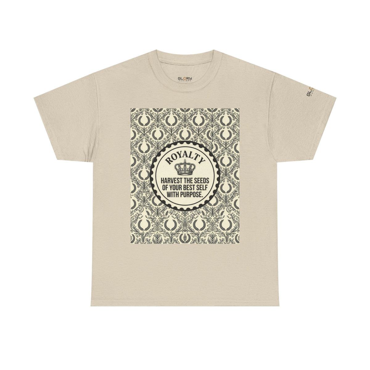 Royalty Harvest Tee — "Harvest the Seeds of Your Best Self with Purpose" Cotton Shirt