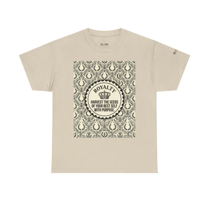 Royalty Harvest Tee — "Harvest the Seeds of Your Best Self with Purpose" Cotton Shirt
