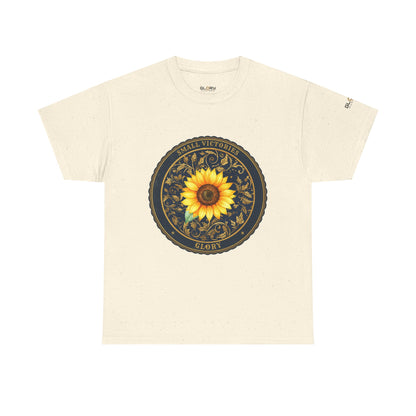 Sunflower Crest Tee — "Small Victories" Graphic T-Shirt