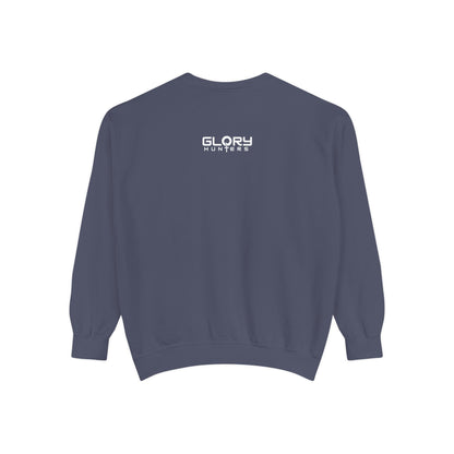 Suit Jacket Graphic Sweatshirt — "Glory Hunter" Novelty Crewneck