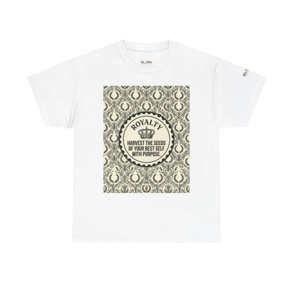 Royalty Harvest Tee — "Harvest the Seeds of Your Best Self with Purpose" Cotton Shirt
