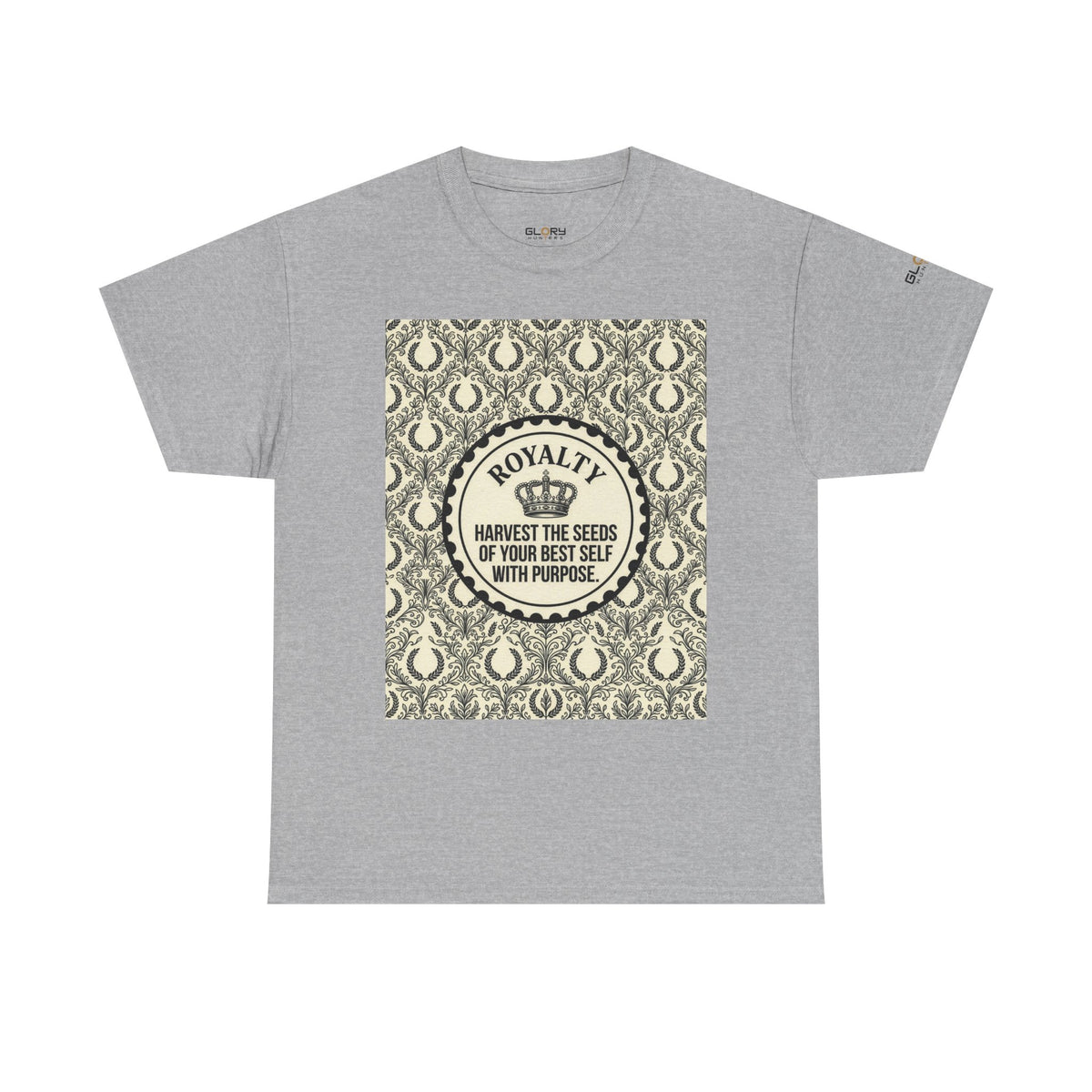 Royalty Harvest Tee — "Harvest the Seeds of Your Best Self with Purpose" Cotton Shirt
