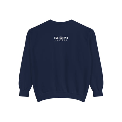 Suit Jacket Graphic Sweatshirt — "Glory Hunter" Novelty Crewneck
