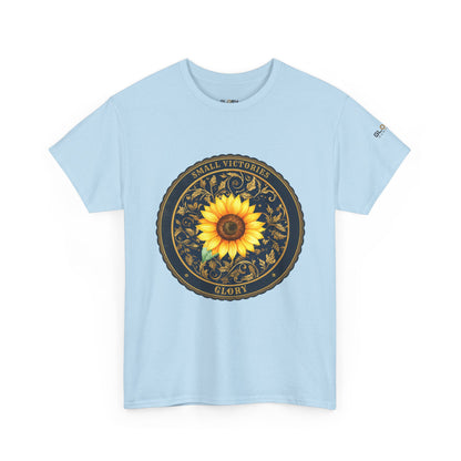 Sunflower Crest Tee — "Small Victories" Graphic T-Shirt
