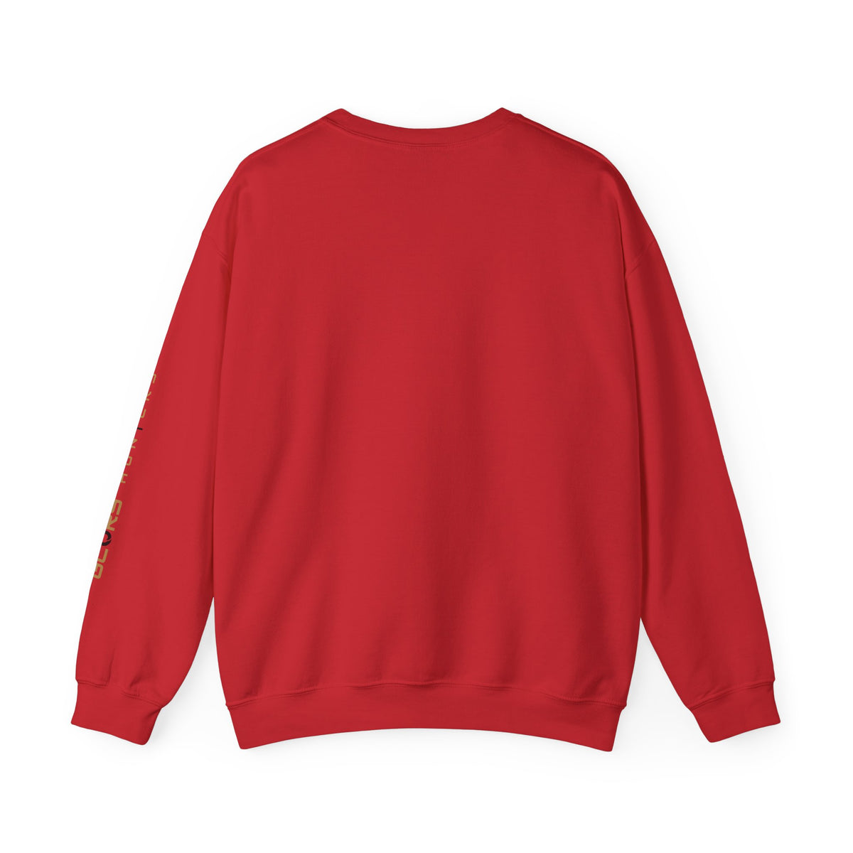 Crewneck Sweatshirt — Burgundy Houndstooth Shield Graphic