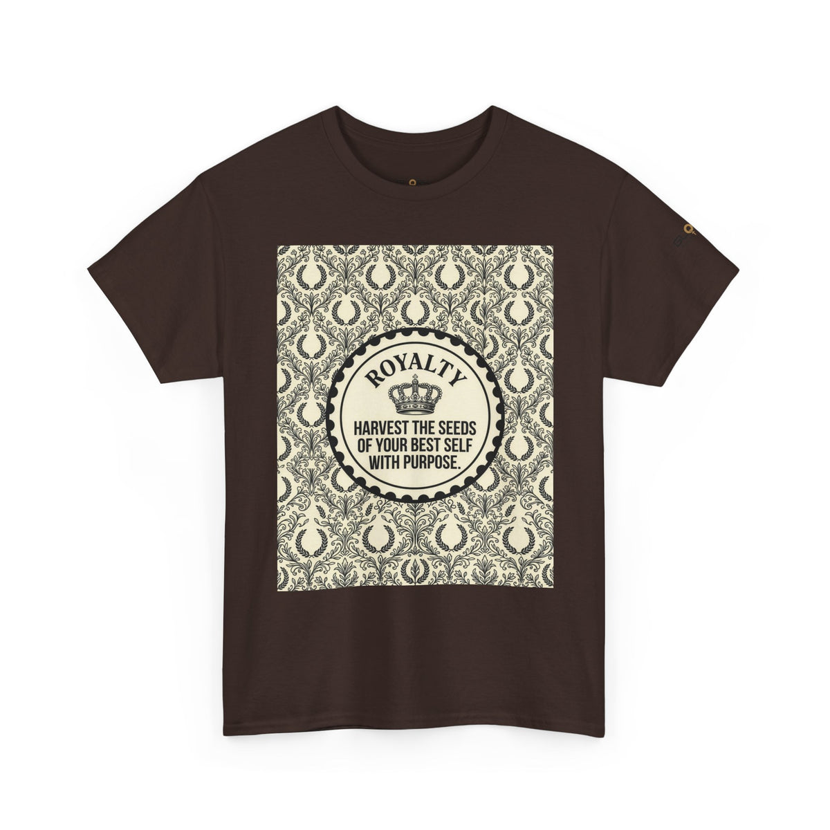 Royalty Harvest Tee — "Harvest the Seeds of Your Best Self with Purpose" Cotton Shirt