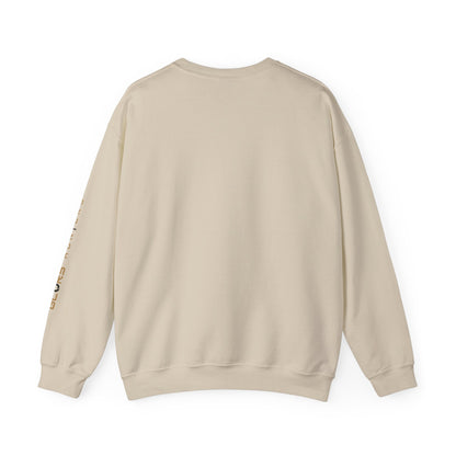 Crewneck Sweatshirt — Burgundy Houndstooth Shield Graphic