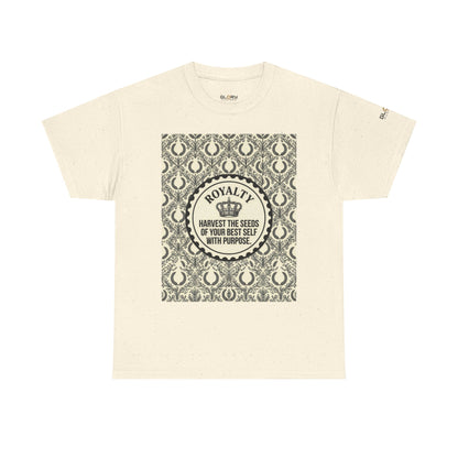 Royalty Harvest Tee — "Harvest the Seeds of Your Best Self with Purpose" Cotton Shirt
