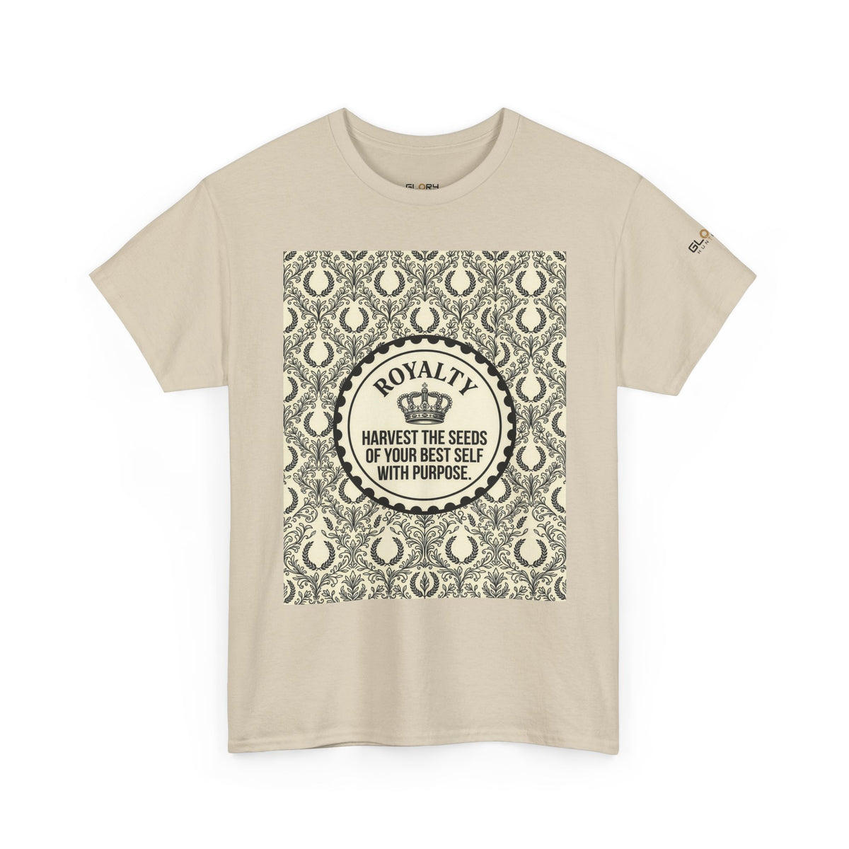 Royalty Harvest Tee — "Harvest the Seeds of Your Best Self with Purpose" Cotton Shirt