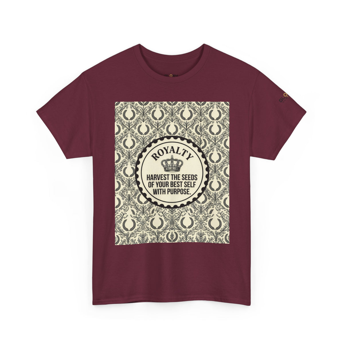 Royalty Harvest Tee — "Harvest the Seeds of Your Best Self with Purpose" Cotton Shirt