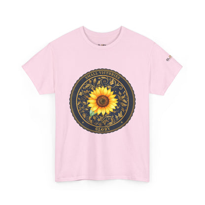 Sunflower Crest Tee — "Small Victories" Graphic T-Shirt