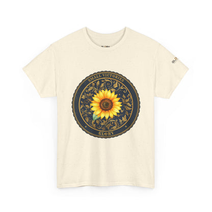 Sunflower Crest Tee — "Small Victories" Graphic T-Shirt