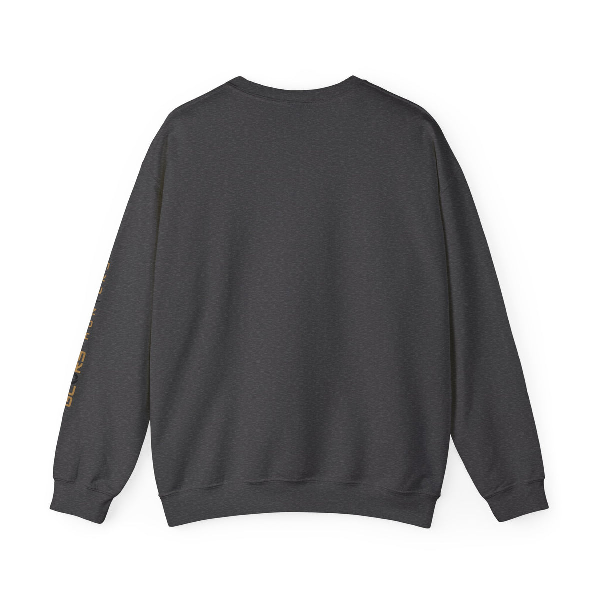 Crewneck Sweatshirt — Burgundy Houndstooth Shield Graphic