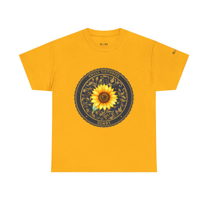 Sunflower Crest Tee — "Small Victories" Graphic T-Shirt