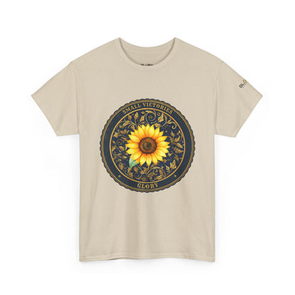 Sunflower Crest Tee — "Small Victories" Graphic T-Shirt