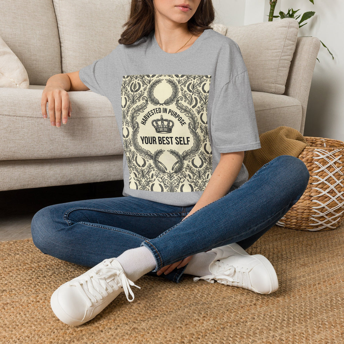 Harvested in Purpose Tee — "Your Best Self" Inspirational Graphic T‑Shirt