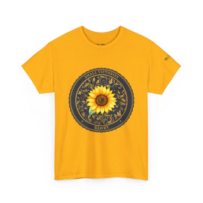 Sunflower Crest Tee — "Small Victories" Graphic T-Shirt