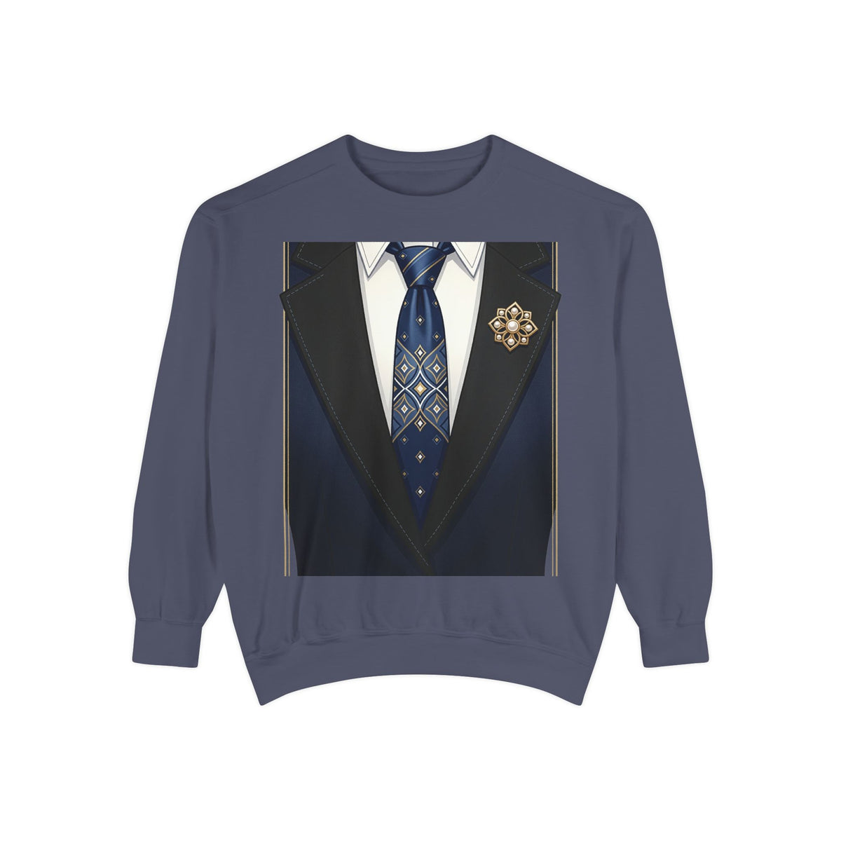 Suit Jacket Graphic Sweatshirt — "Glory Hunter" Novelty Crewneck
