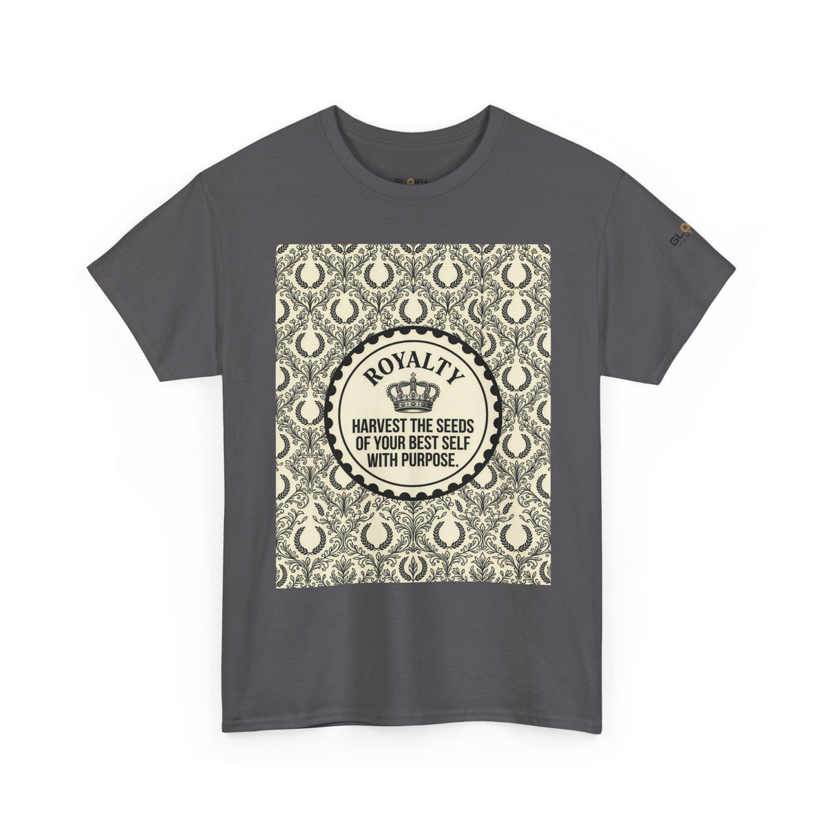 Royalty Harvest Tee — "Harvest the Seeds of Your Best Self with Purpose" Cotton Shirt