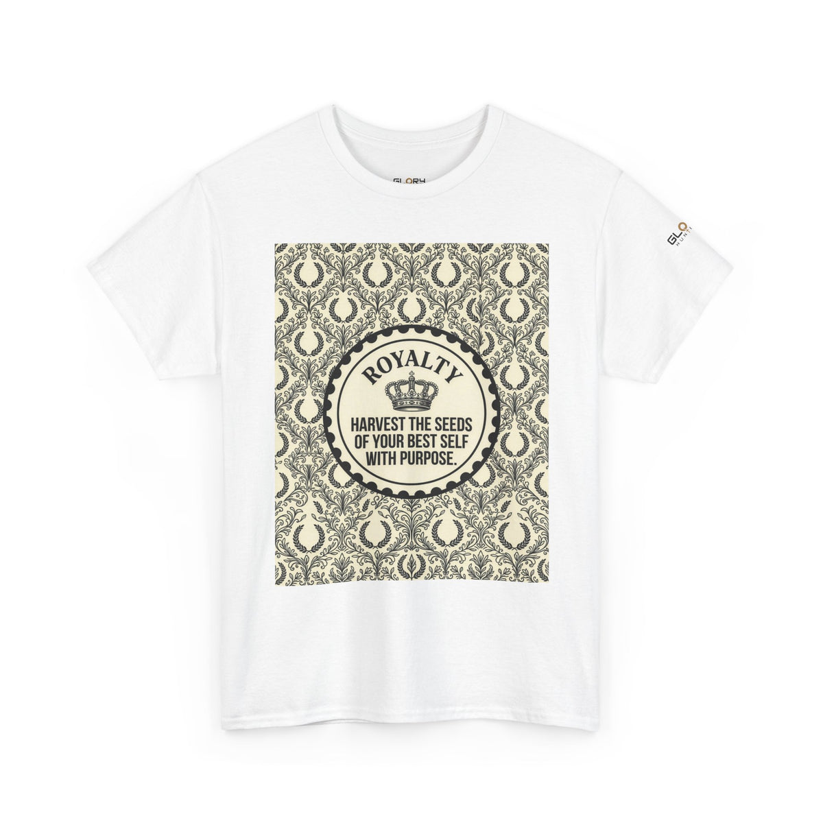 Royalty Harvest Tee — "Harvest the Seeds of Your Best Self with Purpose" Cotton Shirt