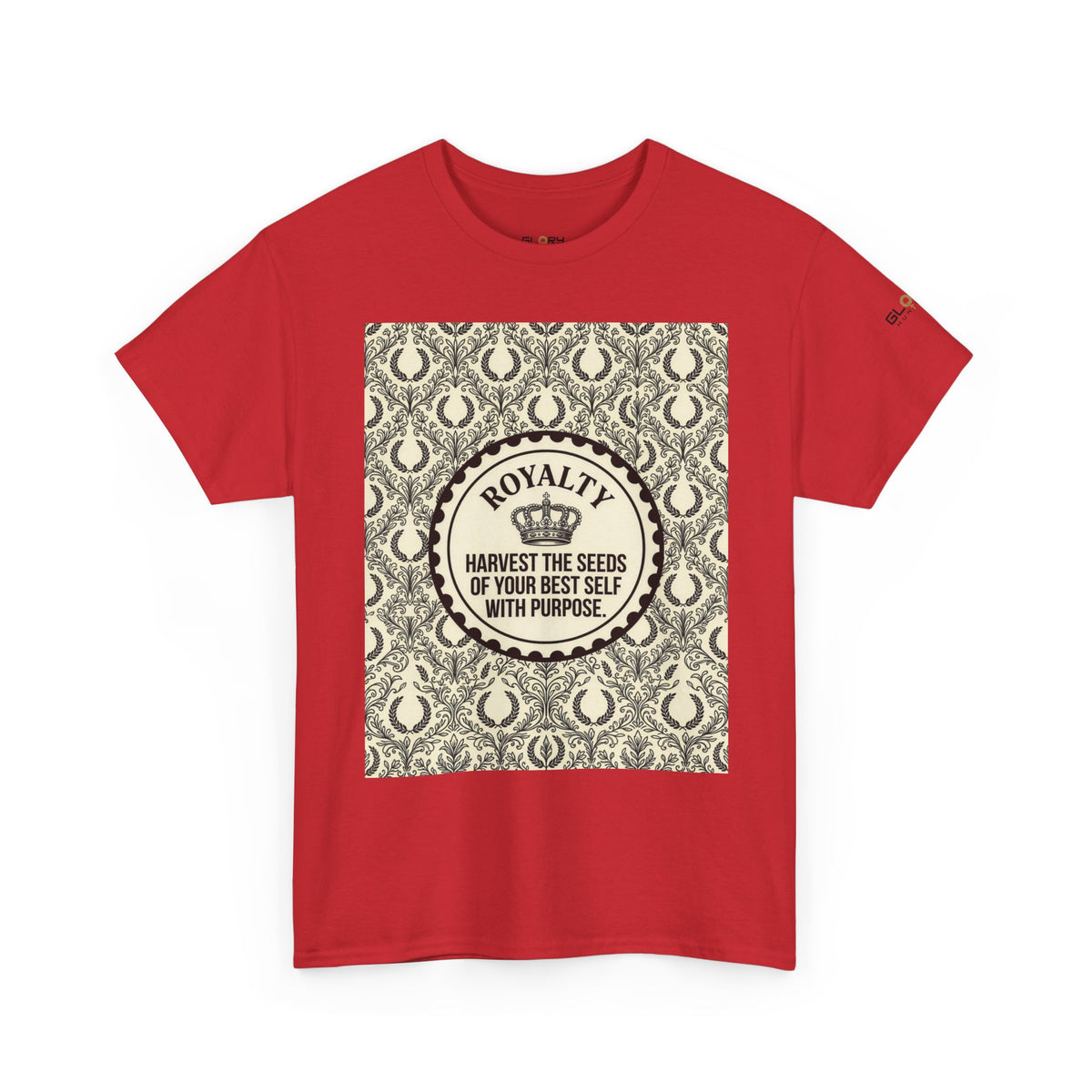 Royalty Harvest Tee — "Harvest the Seeds of Your Best Self with Purpose" Cotton Shirt