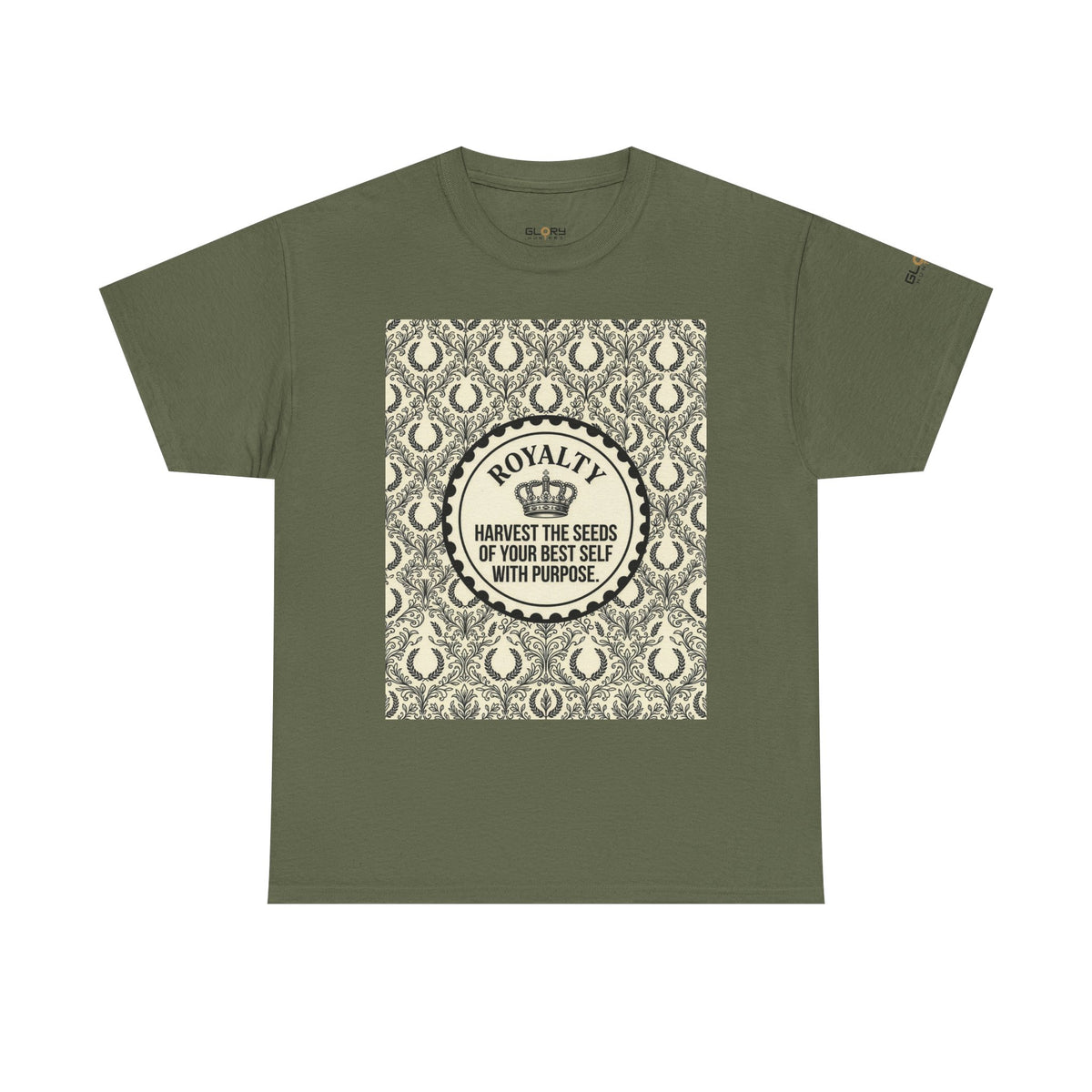 Royalty Harvest Tee — "Harvest the Seeds of Your Best Self with Purpose" Cotton Shirt