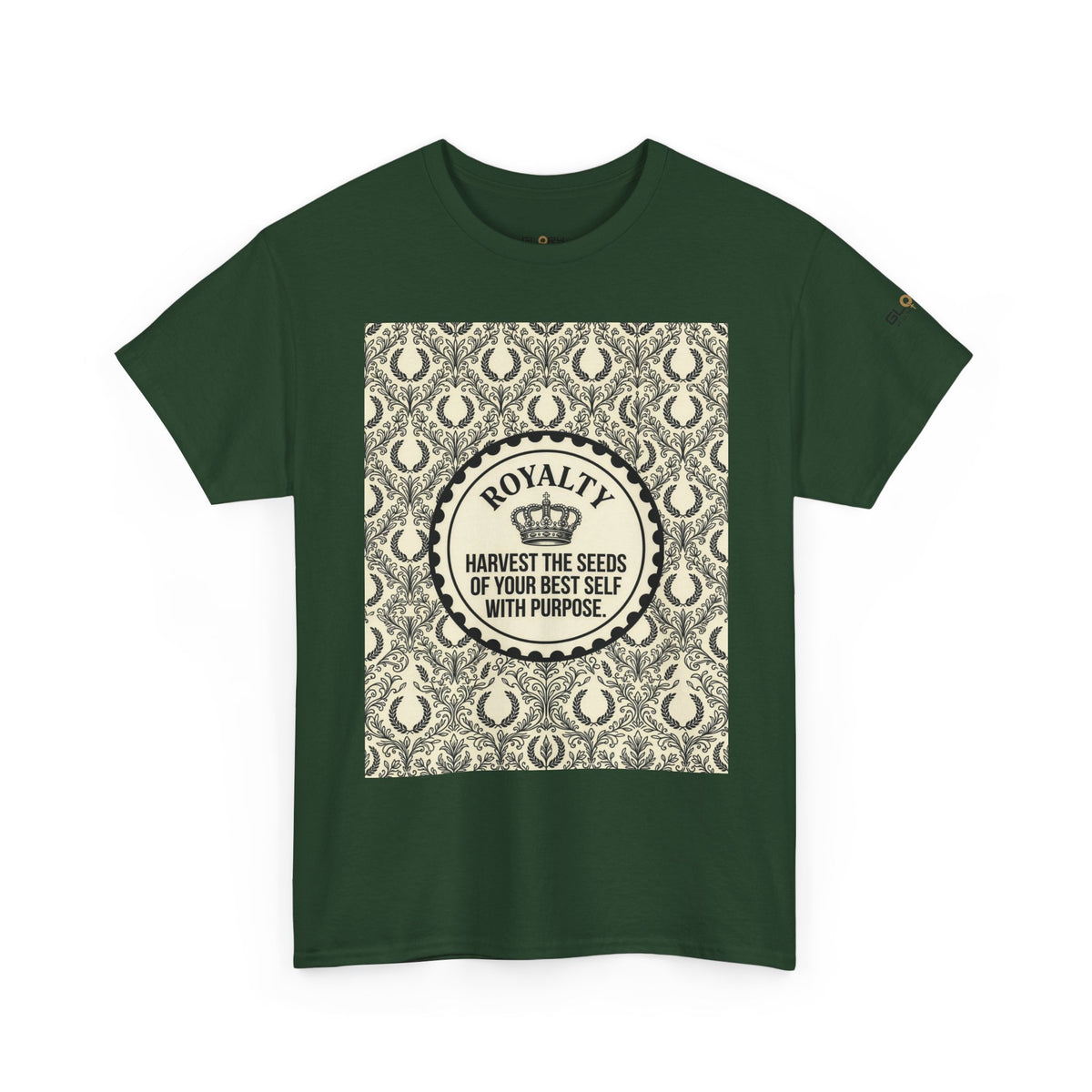 Royalty Harvest Tee — "Harvest the Seeds of Your Best Self with Purpose" Cotton Shirt