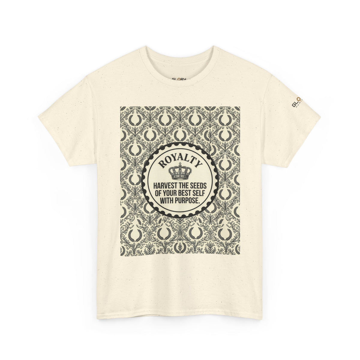 Royalty Harvest Tee — "Harvest the Seeds of Your Best Self with Purpose" Cotton Shirt