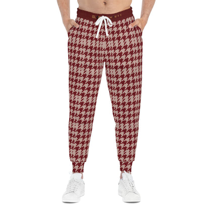 Copy of Plaid Joggers — Burgundy & Yellow Classic Tartan Athletic Pants