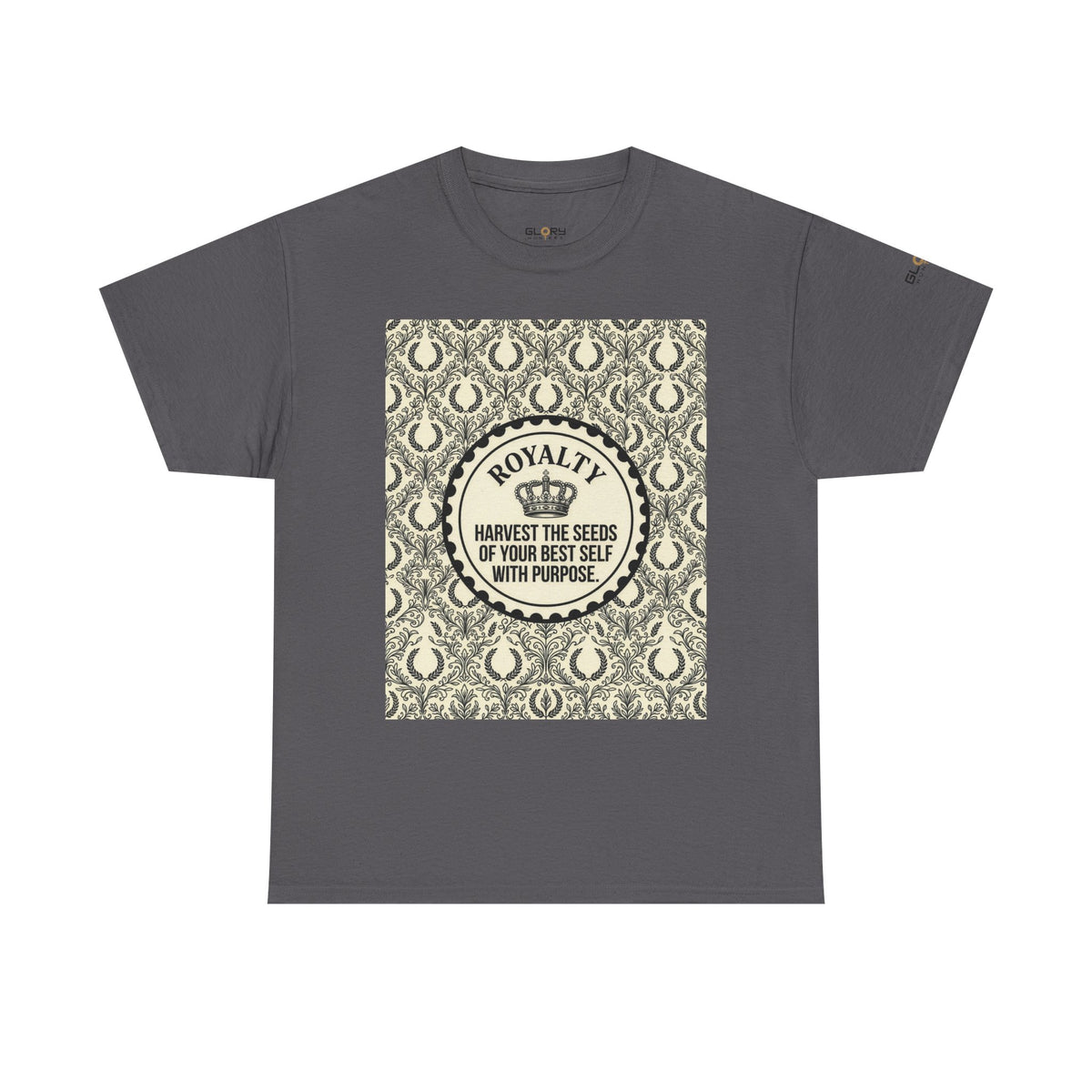 Royalty Harvest Tee — "Harvest the Seeds of Your Best Self with Purpose" Cotton Shirt