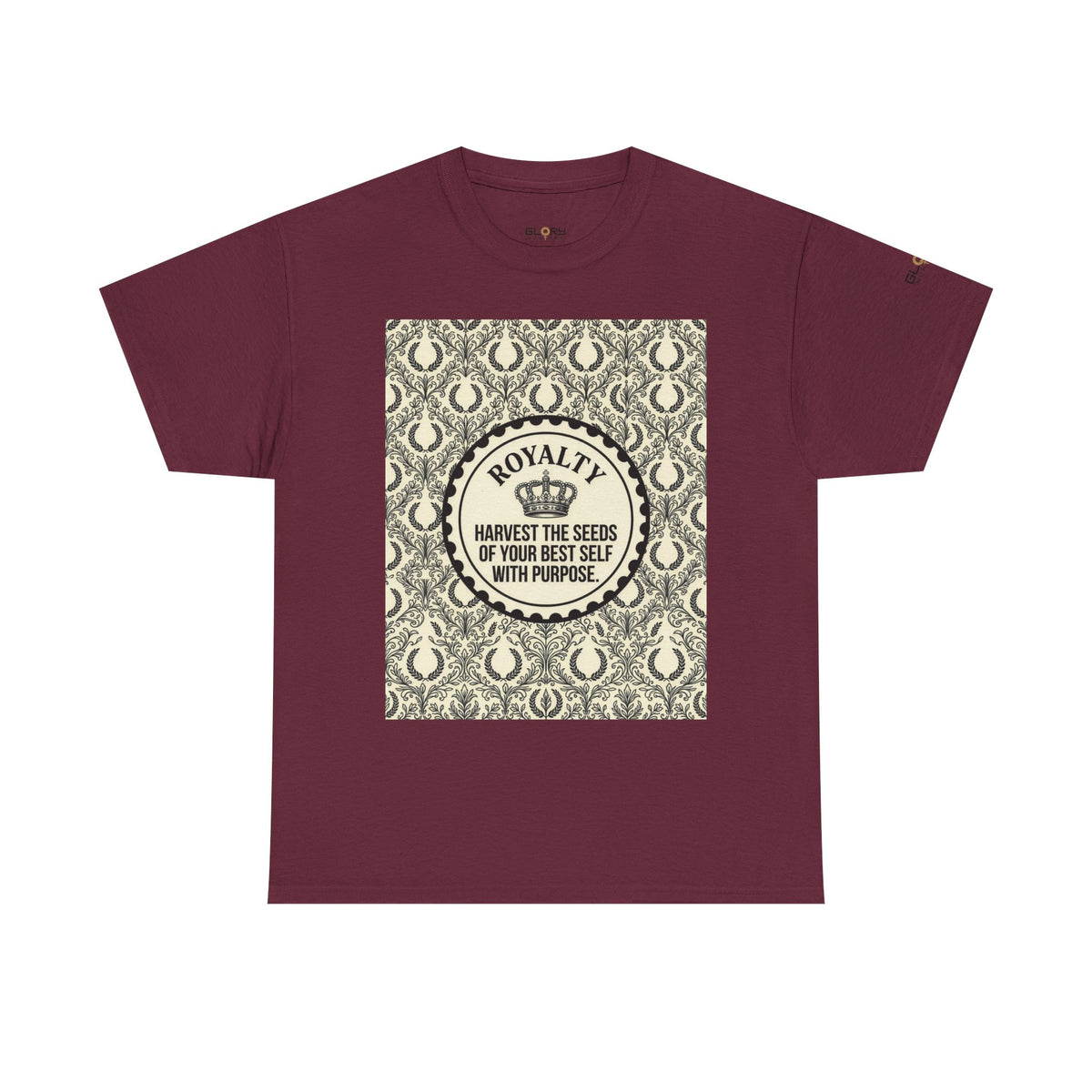 Royalty Harvest Tee — "Harvest the Seeds of Your Best Self with Purpose" Cotton Shirt