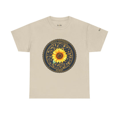 Sunflower Crest Tee — "Small Victories" Graphic T-Shirt